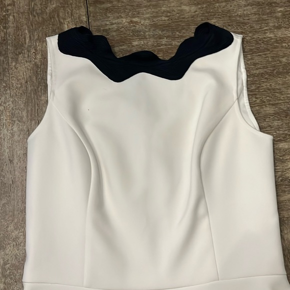 Sail to Sable navy/white with bright gold exposed zipper size 0 dress. Worn once - Picture 2 of 8